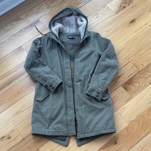 Patagonia Green Hooded Parka Coat- Like New